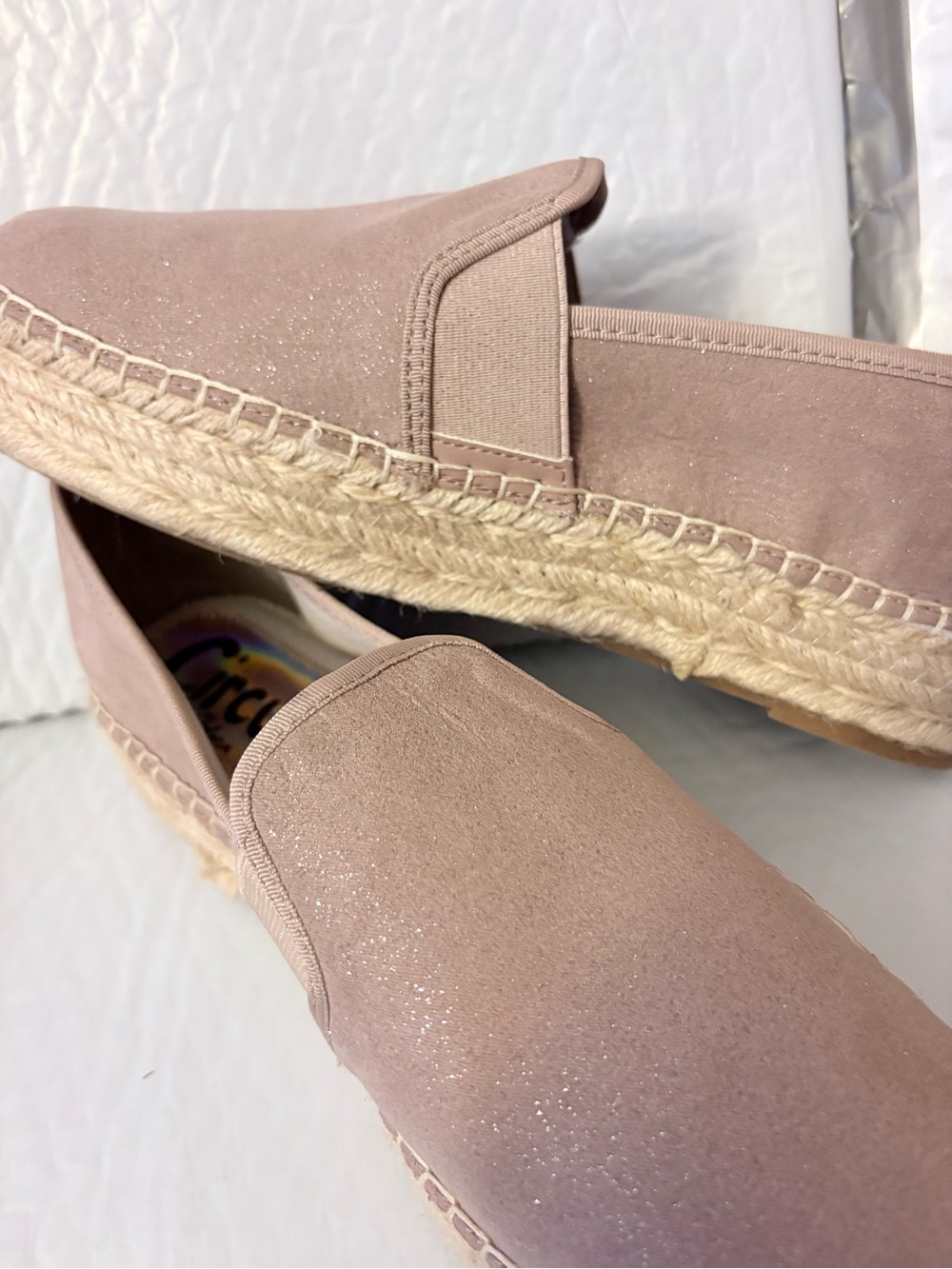 Circus by Sam Edelman Blush Pink Sparkle Espadrilles